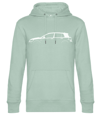 'Volkswagen Golf GTI Mk7' Silhouette - Pánska štandardná mikina s kapucňou - Mätová zelená - Predné