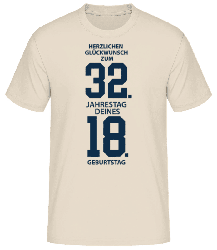 Vorschau: 50. Geburtstag - Männer Basic T-Shirt - Creme - Vorne