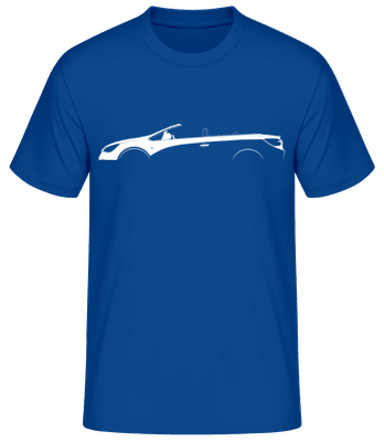 'Opel Cascada' Silhouette - Camiseta básica para hombre - Azul real - delante