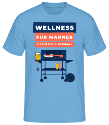 Wellness Für Männer - Männer Basic T-Shirt - Hellblau - Vorne