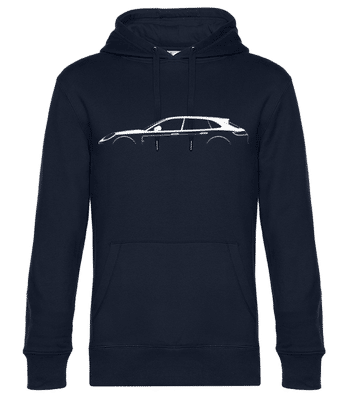 'Porsche Panamera Turbo S' Silhouette - Männer Standard Hoodie - Marine - Vorne