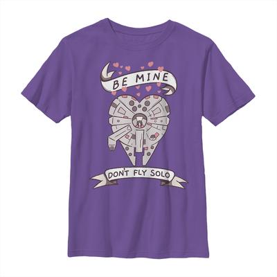 Star Wars - Millennium Falcon Be Mine Falcon - Valentine's Day - Enfant T-shirt - Pourpre - Devant
