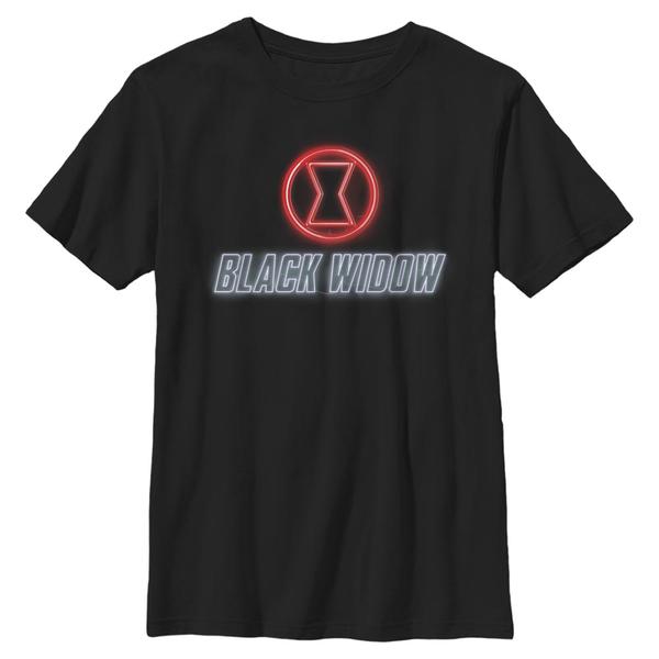Aperçu: Marvel - Black Widow Neon - Enfant T-shirt - Noir - Devant