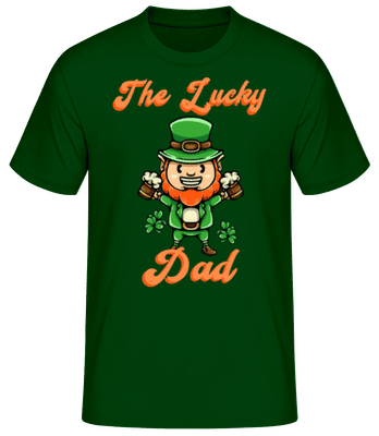 St Patrick's Day Lucky Dad - Men's Basic T-Shirt - Bottle green - Front