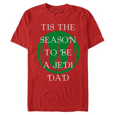 Star Wars - Jedi Dad - Weihnachten - Männer T-Shirt - Rot - Vorne