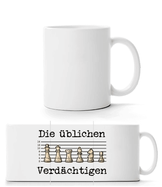 Vorschau: Die Üblichen Verdächtigen - Panoramatasse - Weiß - Vorne