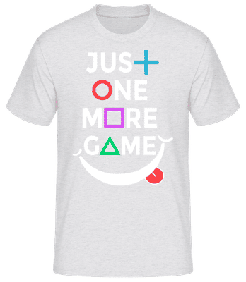Just One More Game - T-shirt standard Homme - Gris chiné - Devant