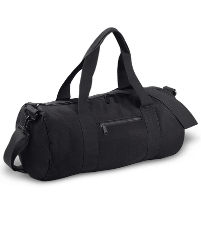 BagBase Retro Sports Bag - Black - Left
