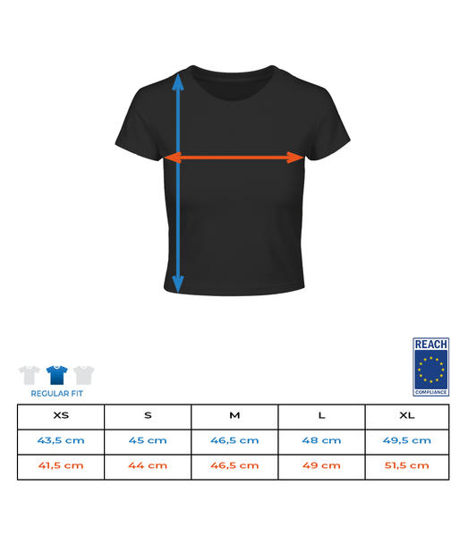 Aperçu: Drapeau Autriche - Crop top - Tableau des tailles