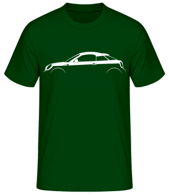'Mini Cooper S Coupe (R58)' Silhouette - Pánske basic tričko - Bottle green - Predné