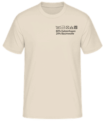 Waschanleitung Katzenhaare · Männer Basic T-Shirt