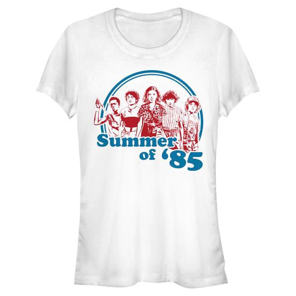 Aperçu: Netflix - Stranger Things - Skupina Summer of 85 - Femme T-shirt - Blanc - Devant