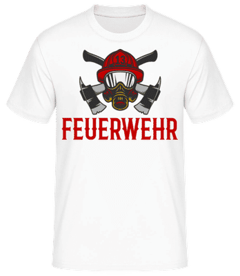 Feuerwehr Helm - Männer Basic T-Shirt - Weiß - Vorne