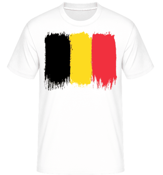 Preview: Country Flag Belgium - Shirtinator Men's T-Shirt - White - Front