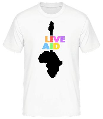 Live Aid - Männer Basic T-Shirt - Weiß - Vorne