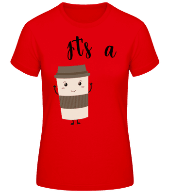 It Is A Match - Frauen Basic T-Shirt - Rot - Vorne