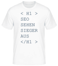 Seo Sehen Sieger Aus - Männer Basic T-Shirt - Weiß - Vorne