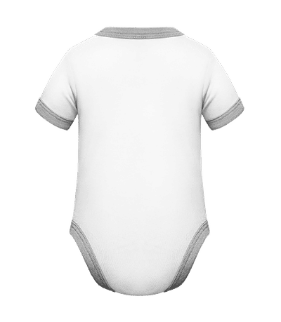 Body-Bio manches courtes Bébé bicolore - Blanc / Gris chiné - Derrière
