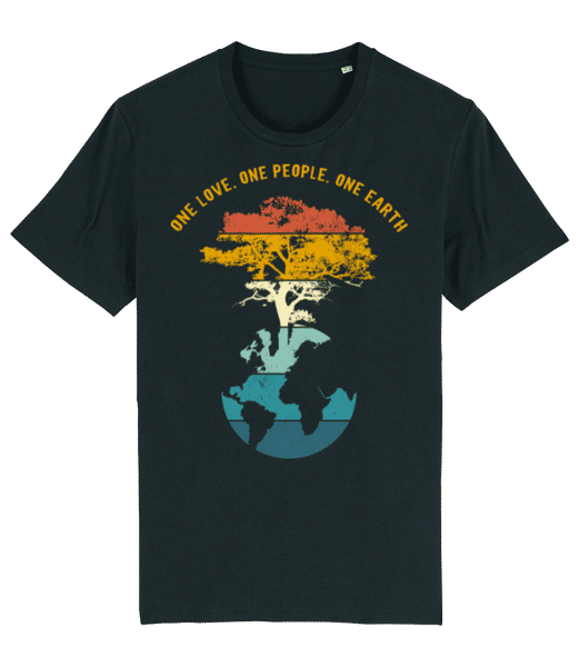 Aperçu: One Love One Earth - T-shirt bio Homme Stanley Stella 2.0 - Noir - Devant