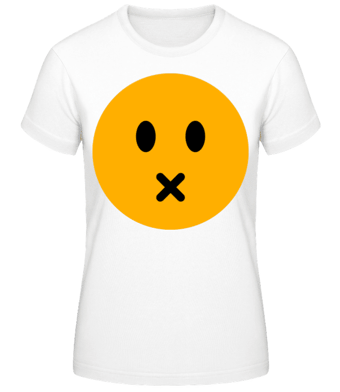 Aperçu: Silent Smiley - T-shirt femme B&C - Blanc - Devant