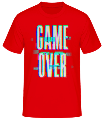 Game Over - Pánské basic tričko - Červená - Napřed