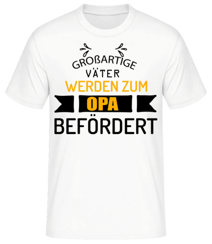 Vorschau: Großartige Väter Beförderung Opa - Männer Basic T-Shirt - Weiß - Vorne