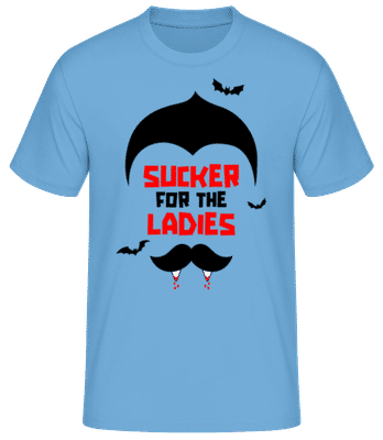 Sucker For The Ladies - Männer Basic T-Shirt - Hellblau - Vorne