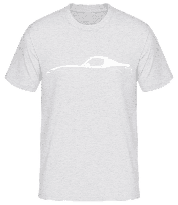 'Mazda MX-5 Miata RF ND' Silhouette - Männer Basic T-Shirt - Grau meliert - Vorne