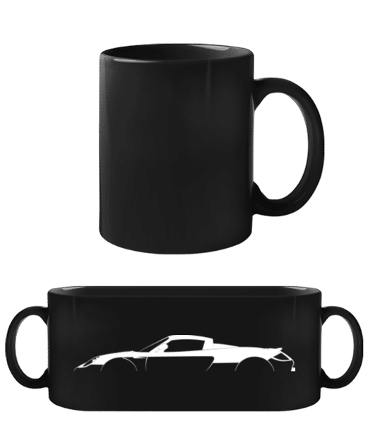 Aperçu: 'Porsche Carrera GT' Silhouette - Tasse Noire - Noir - Devant
