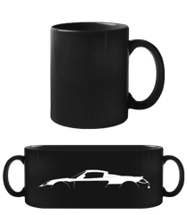 'Porsche Carrera GT' Silhouette · Schwarze Tasse