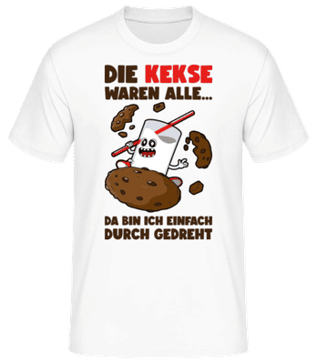 Die Kekse Waren Alle - Männer Basic T-Shirt - Weiß - Vorne