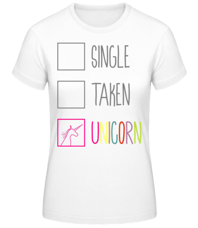 Aperçu: Single Taken Unicorn - T-shirt femme B&C - Blanc - Devant