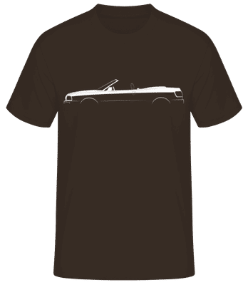 'Audi Cabriolet' Silhouette - Camiseta básica para hombre - Marrón - delante