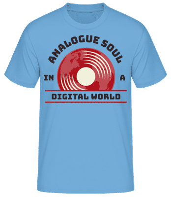 Vinyl Analogue Soul - Men's Basic T-Shirt - Light blue - Front