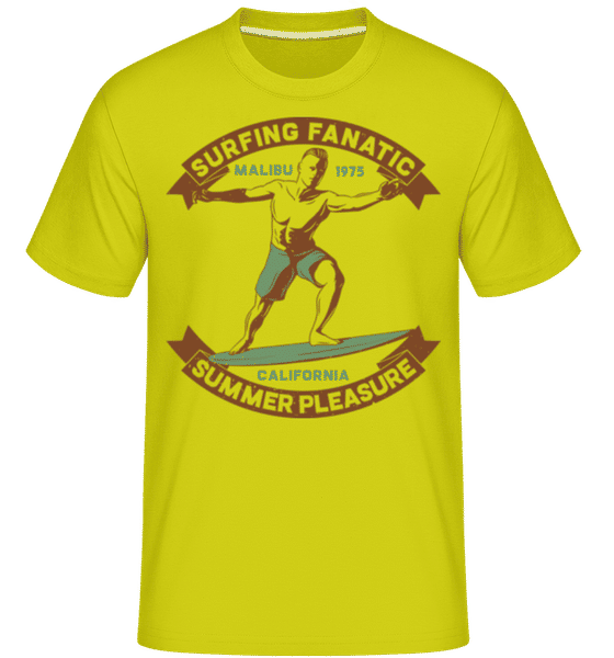 Preview: Surf Beach Summer Pleasure -  Shirtinator Men's T-Shirt - Lime - Front