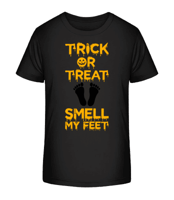 Trick Or Treat, Smell My Feet - Kid's Organic T-Shirt Stanley Stella 2.0 - Black - Front