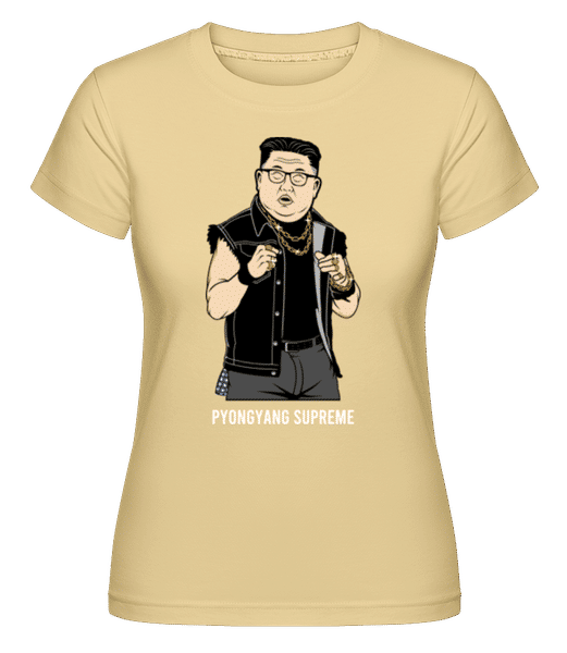 Preview: Kim Jong Un Pyongyang Supreme -  Shirtinator Women's T-Shirt - Yellow - Front