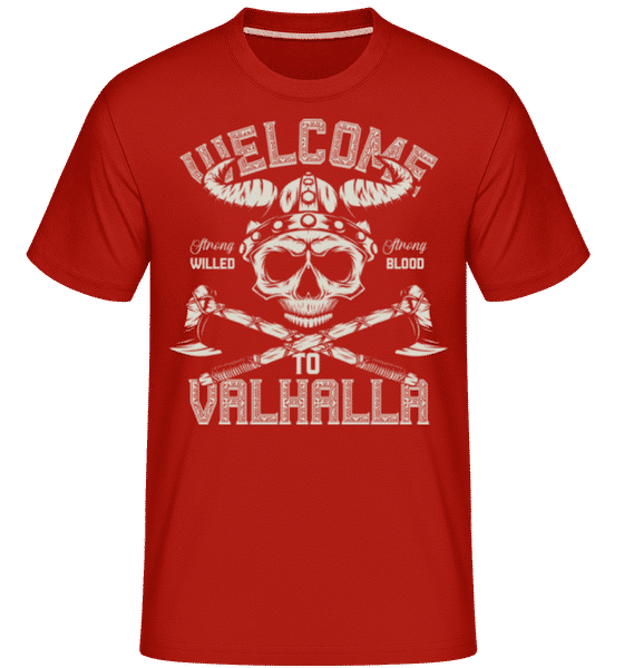 Aperçu: Welcome To Valhalla -  T-Shirt Shirtinator homme - Rouge - Devant