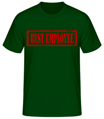 Best Employee Sign - Men's Basic T-Shirt - Bottle green - Front