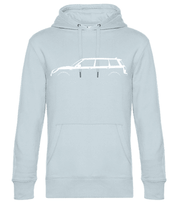 'Mini Cooper Clubman (F54)' Silhouette - Pánská standardní mikina s kapucí - Světle modrá - Napřed