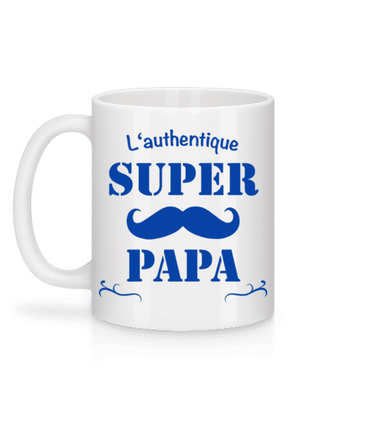 Aperçu: L'Authentique Super Papa - Mug en céramique blanc - Blanc - Derrière
