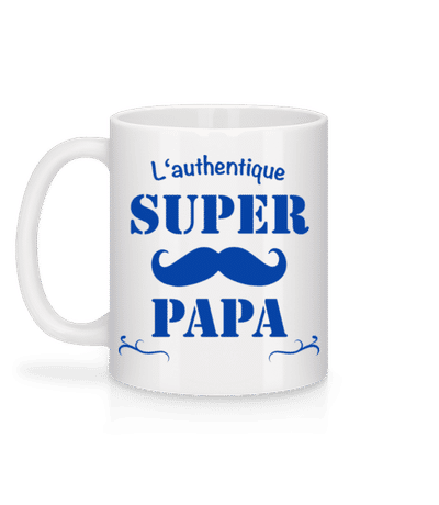 L'Authentique Super Papa - Mug en céramique blanc - Blanc - Derrière