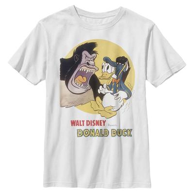 Disney - El ratón Miguelito Miguelín - Donald Duck and the Gorilla - Niños Camiseta - Blanco - delante