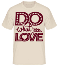 Do What You Love Dark Red - Männer Basic T-Shirt - Creme - Vorne