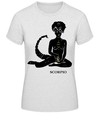 Female Zodiac Sign Scorpio - Dámske basic tričko - Melírovo šedá - Predné