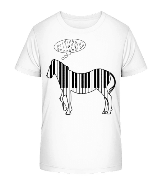 Aperçu: Piano Zèbre - T-shirt bio Enfant Stanley Stella 2.0 - Blanc - Devant