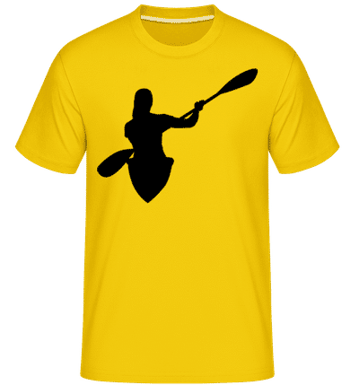 Kayak Shape Black -  T-Shirt Shirtinator homme - Jaune doré - Devant