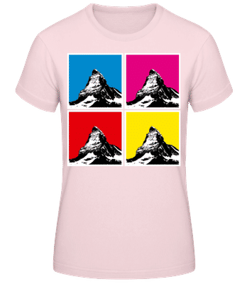 Pop Art Matterhorn - Camiseta básica de mujer - Rosa - delante