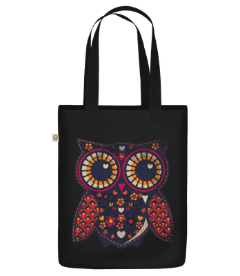 Art Owl - Organic tote bag - Black - Front