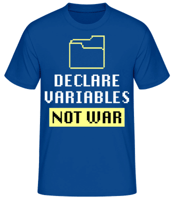 Coding Variables Not War - Men's Basic T-Shirt - Royal blue - Front